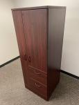 Used wardrobe cabinet with file drawers and storage -mahogany - ITEM #:315015 - Thumbnail image 2 of 3