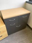 Used File Cabinet - Maple Top - Grey Paint - Silver Handles - ITEM #:315017 - Img 3 of 4