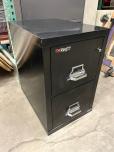 Used Used Fireking 25 2-Drawer File Cabinet With Black Finish 