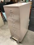 Used Fire Resistant 4-Drawer File Cabinet - Tan - ITEM #:320005 - Img 2 of 3