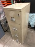 Used 4-Drawer Fire Resistant File Cabinet - Putty - ITEM #:320006 - Img 1 of 3