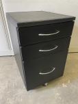 Used Mobile Rolling File Cabinet with Black Leather Finish - ITEM #:330018 - Img 2 of 3