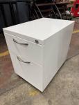 White 2-Drawer Mobile Pedestal File Cabinet - ITEM #:330024 - Img 1 of 4