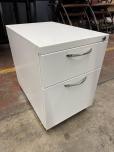 White 2-Drawer Mobile Pedestal File Cabinet - ITEM #:330024 - Img 2 of 4