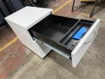 White 2-Drawer Mobile Pedestal File Cabinet - ITEM #:330024 - Img 3 of 4