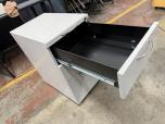White Metal 3-Drawer Mobile Pedestal File Cabinet (BBF) - ITEM #:330025 - Img 2 of 4