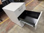 White Metal 3-Drawer Mobile Pedestal File Cabinet (BBF) - ITEM #:330025 - Img 3 of 4
