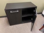 Used Wood Storage Cabinet - Black - Silver Handles - ITEM #:345048 - Img 2 of 3