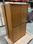 Used Oak Storage Cabinet With Brass Handles - ITEM #:345057 - Img 4 of 11