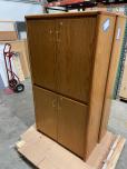 Used Oak Storage Cabinet With Brass Handles - ITEM #:345057 - Img 5 of 11