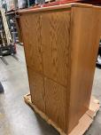 Used Oak Storage Cabinet With Brass Handles - ITEM #:345057 - Img 7 of 11