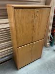 Used Oak Storage Cabinet With Brass Handles - ITEM #:345057 - Img 9 of 11