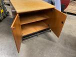 Used Storage Cabinet Credenza Cabinet With Oak Finish - ITEM #:345060 - Img 3 of 7