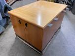 Used Storage Cabinet Credenza Cabinet With Oak Finish - ITEM #:345060 - Img 6 of 7