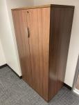 Used Tall Storage Cabinet - Silver Handles - Walnut - ITEM #:345069 - Img 2 of 3