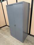 Grey Metal Storage Cabinet, 36x24x72, Lockable with Keys - ITEM #:345078 - Img 8 of 10