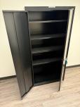 Sandusky Black Metal 2-Door Storage Cabinet - ITEM #:345081 - Img 3 of 4