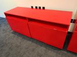 Modern Red Credenza with Trash/Recycle Pull-Outs - ITEM #:345083 - Img 1 of 5