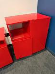 Modern Red Glossy Storage Cabinet with Cubby - ITEM #:345084 - Img 1 of 4
