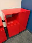 Modern Red Glossy Storage Cabinet with Cubby - ITEM #:345084 - Img 2 of 4