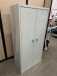 Gray Metal 2-Door Storage Cabinet with 4 Shelves - ITEM #:345085 - Img 1 of 4