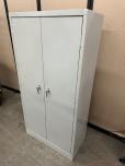 Gray Metal 2-Door Storage Cabinet with 4 Shelves - ITEM #:345085 - Img 2 of 4