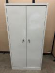Gray Metal 2-Door Storage Cabinet with 4 Shelves - ITEM #:345085 - Img 3 of 4