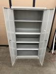Gray Metal 2-Door Storage Cabinet with 4 Shelves - ITEM #:345085 - Img 4 of 4