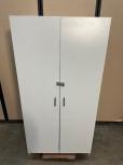 White Laminate 2-Door Storage Cabinet 36x31x69 - ITEM #:345088 - Img 1 of 4