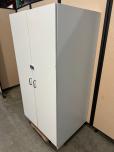 White Laminate 2-Door Storage Cabinet 36x31x69 - ITEM #:345088 - Img 2 of 4