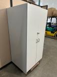 White Laminate 2-Door Storage Cabinet 36x31x69 - ITEM #:345088 - Img 3 of 4