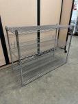 3-Tier Chrome Wire Shelving Unit 48x18x36 - ITEM #:350016 - Img 3 of 3