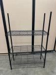 Black 3-Tier Adjustable Wire Shelving Unit, 36x14x55 - ITEM #:350018 - Img 1 of 3