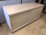 Used Hamilton mailroom console with shelf - aluminum trim - 60W 