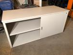 Mailroom console cabinet with sliding doors - grey finish - ITEM #:395014 - Img 3 of 3