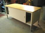 Mailroom console cabinet table - oak laminate and putty frame - ITEM #:395015 - Thumbnail image 2 of 4