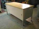 Mailroom console cabinet table - oak laminate and putty frame - ITEM #:395015 - Img 3 of 4
