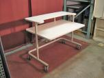 Used Used Rolling Desk With Multiple Levels 