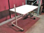 Used Rolling Desk With Storage Arm For Computer - ITEM #:405015 - Img 2 of 3