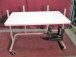 Used Used Rolling Desk With Storage Arm For Computer 
