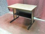 Used Small table - printer stand with mahogany laminate finish and black frame 