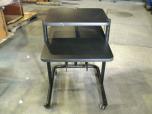 Used Rolling Computer Desk / Stand - Black Finish - ITEM #:405032 - Thumbnail image 2 of 3