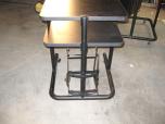Used Rolling Computer Desk / Stand - Black Finish - ITEM #:405032 - Thumbnail image 3 of 3