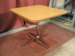 Used Small square meeting table with oak laminate finish 
