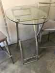 3-Piece Modern Bistro Set with Glass Top Table & Bar Stools - ITEM #:445020 - Img 3 of 5