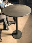 Used Breakroom table with grey finish - metal top and base 