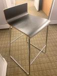 Used Used Low Back Breakroom Chairs - Black Seat - Chrome Frame 