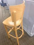 High-Back Wood Bar Stool Chair - Maple Finish - ITEM #:445024 - Img 3 of 3