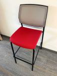 Used Barstool High Chairs With Red Seat Grey Back Black Frame - ITEM #:445025 - Thumbnail image 2 of 4