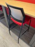 Used Barstool High Chairs With Red Seat Grey Back Black Frame - ITEM #:445025 - Thumbnail image 3 of 4